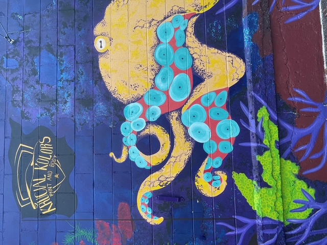 Murray the octopus mural, view 22.